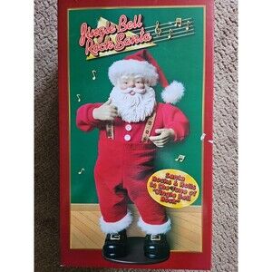 Vtg Jingle Bell Rock Santa Claus Animated Dancing Musical 1998 1st Edition